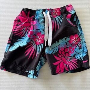 Alvin's Island Swim Trunks‎ Tropical Floral Swim Shorts Kids Size S